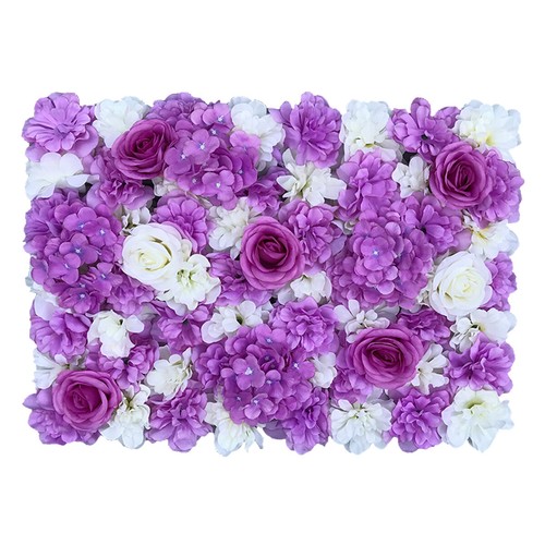 Fake Flower Rose Hydrangea Wall Panel Wedding Floral Backdrop Wall DIY 60*40cm