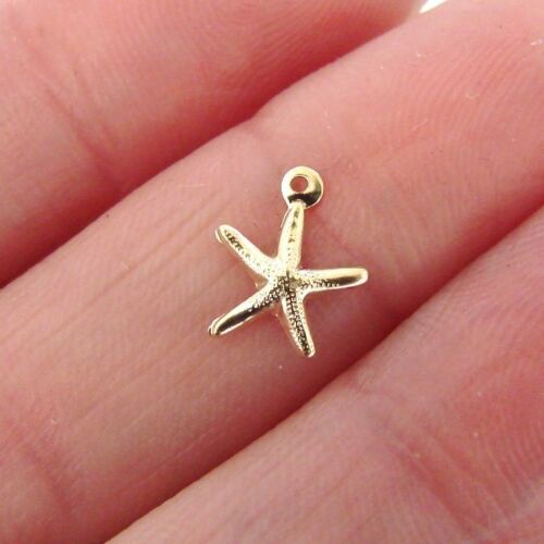 6 Gold Filled Tiny Starfish 8x8mm Made in the USA
