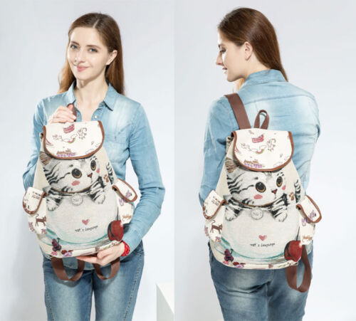 Details about  / Cute Cat BackPack /& School Bag