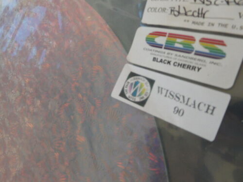 3" Sq Dichroic Glass:CBS 90COE Black Cherry on Florentine Textured Clear 