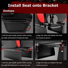 Zootopo Racing Sim Cockpit Stand with Red Seat Adjustable Fit for Logitech G29