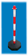 Kunststoffsockel 12 x Absperrpfosten//Kettenpfosten 900 x 40 mm Weiss//Rot PE
