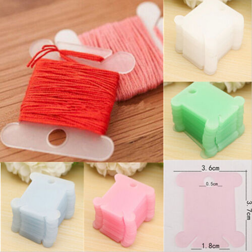 Plastic Thread Bobbins for Cross Stitch Embroidery Floss&Craft Sewing Storage FO 