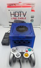 Nintendo GameCube Clear Blue HDMI Console Bundle - Excellent Refurbished