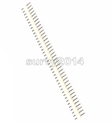 10PCS White 2.54mm 40Pin 1x40P Male Breakable Pin Header Strip Connector Row 