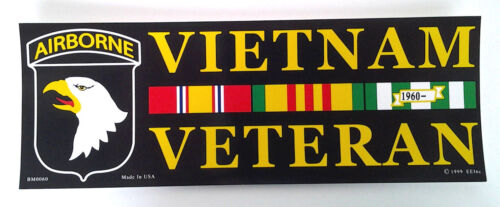 ** 101st AIRBORNE VIETNAM VETERAN ** Military Veteran Bumper Sticker BM0060 EE