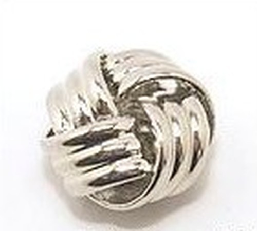 13 x 8mm silberfarben 1 Metallperle Knoten ca