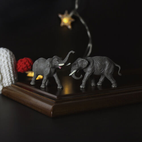 20pcs Model Railway HO Scale Elephants PVC 1:87 Well Painted Elephant Animals
