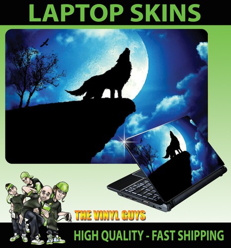 Adesivo Skin Laptop Notebook Silhouette WOLF Howl NATURA MOON Varie Taglie