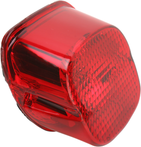 Drag Specialties Laydown Taillight Lens with Bottom Tag Window Red 2010-0783