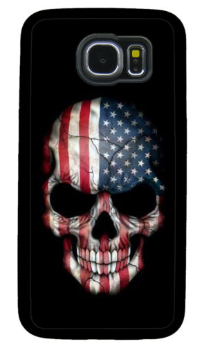 Bandera Americana cráneo Funda Cubierta Para Samsung Note 45 Galaxy S3 S4 S5 S6 S7 S8 Edge