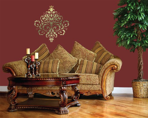 WALL DECOR DAMASK DECAL STICKER #1106 Choose Size and Color