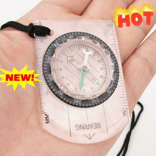 Scouts Military Compass Scale Ruler Baseplate Mini For Camping Hiking Well 