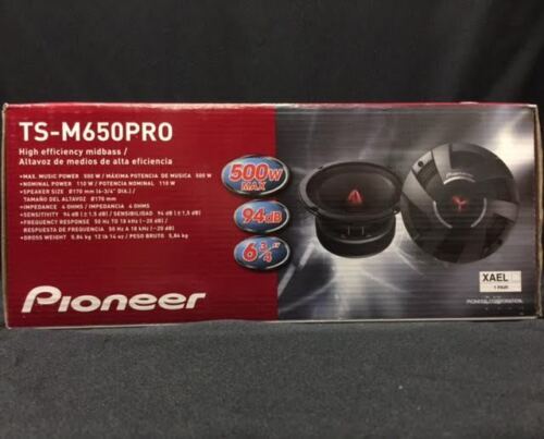 PIONEER TS-M650PRO CAR AUDIO 500W 6.5/" MID BASS MIDBASS MIDRANGE DRIVER SPEAKERS