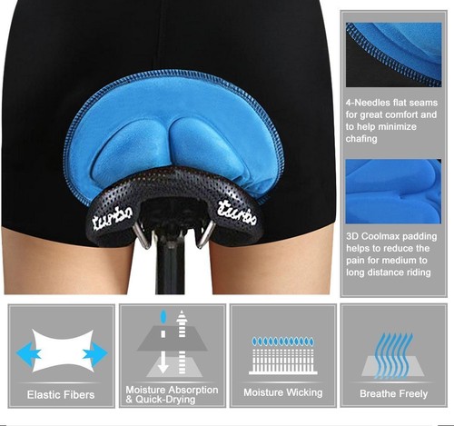 Mens Compression Bike Shorts Pad Bicycle Half Pants Spandex Biking Tights Wear