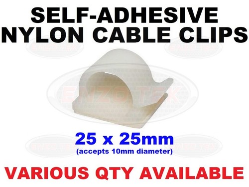 Wire Conduit Hook Fasteners 25mm Self Adhesive Nylon Cable Clips