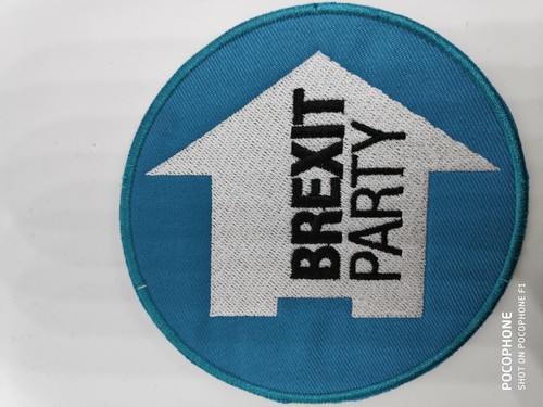 2019 UK Leave European Brexit Party Political Jersey Shirt Iron On Badge Patch