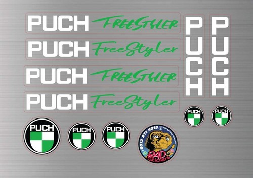 1986 Puch Freestyler Pro Old School BMX Decals Stickers Set