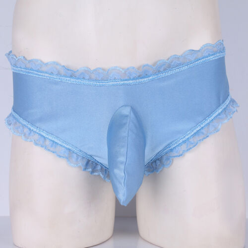Sissy Pouch Panties Men/'s à Volants Dentelle Bikini Slips Strings Lingerie Sous-vêtements