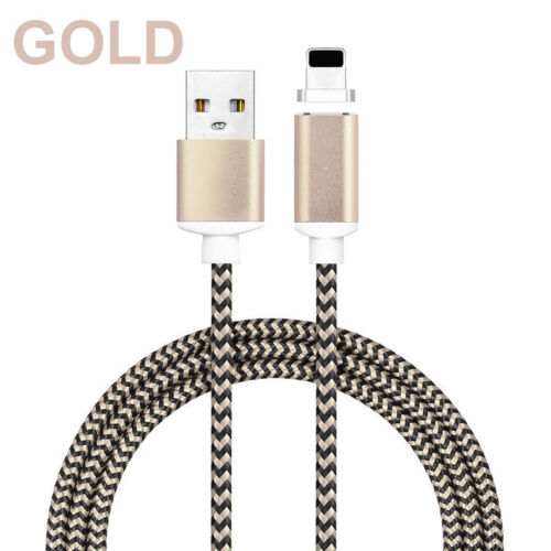 US 1M-3M 2.4 A Trenzado Magnético Cargador USB Cable de Carga para iPhone 6s 7 8 Plus 