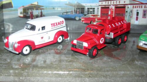 TEXACO SERVICE VEHICLES SET OF 3 CARS USA SERIES #6 1//64 BY AUTOWORLD ON DISPLAY