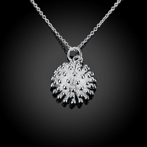 Elegant 925 Sterling Silver Filled Chic Ball Pendant Necklace N-A605 Gift 