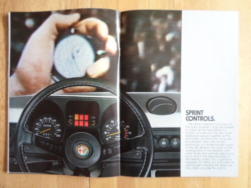 ALFA ROMEO Sprint 1.3 /& 1.5 Cloverleaf 1984 UK Mkt Glossy Prestige Brochure