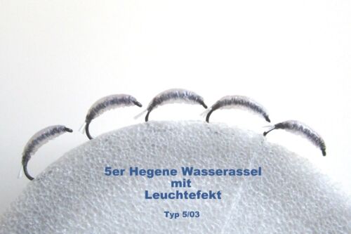 5er Hegene Nymphen Spezial Wasserassel schwarz Felchen Renke   Typ 5//03