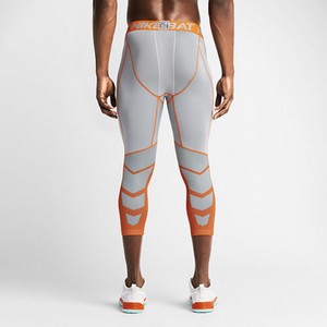 Men's Nike Pro Hypercool Compression Three-Quarter Tights Dove Gray/Orange | eBay