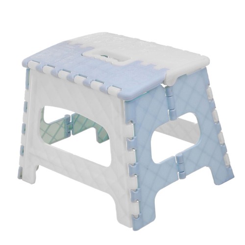 Portable Folding Step Stool Bathroom Lightweight Footstool for Kids Sky blue