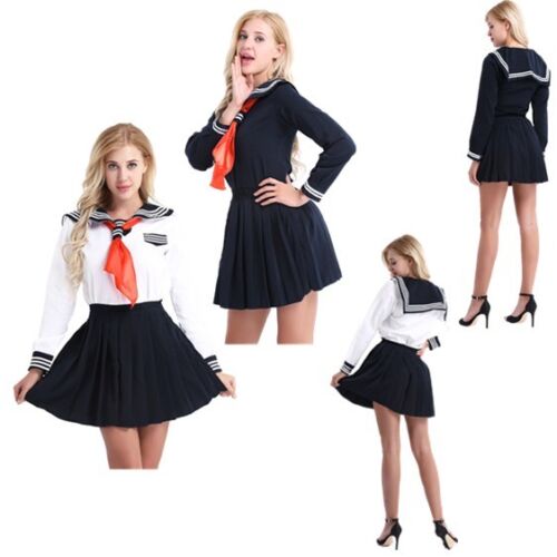Cosplay Japanese School Girl Students Sailor Uniform Anime Fancy Dress Costume 