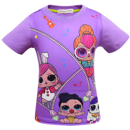 Lol Surprise Dolls Children Kids Girls Short Sleeve T Shirt Tops Clothes