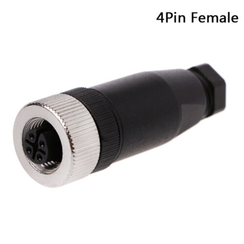 1Pc M12 sensor connector 3//4//5 pin male//female straight//right angle plug TEUS