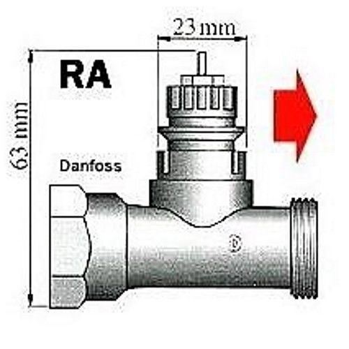 23mm Danfoss auf Standard Thermostat M30x1,5mm Heimeier usw 3 x Adapter RA 