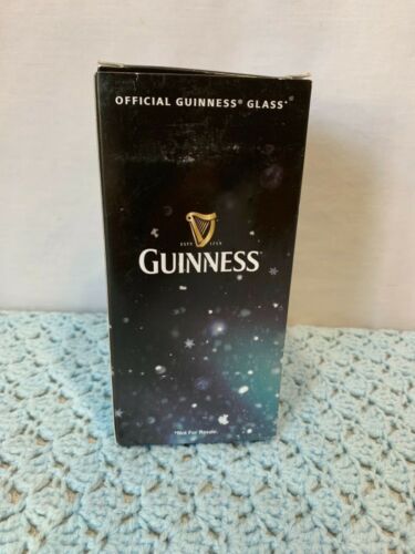 Details about  / Guinness Beer Stout Glass New in Box Embossed Harp Logo