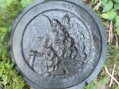 Angel with children stepping stone mold plaster concrete mould