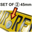 Saarland set of 2 German Number Plate Seal Stadt 3D Domed Sticker badge 45mm