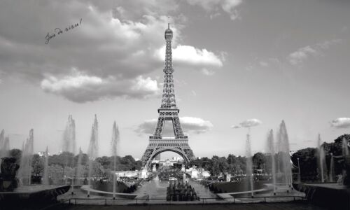 Details about  / EIFFEL TOWER PREPASTED WALLPAPER MURAL Paris Wall Decor 10.5/' x 6/' NEW