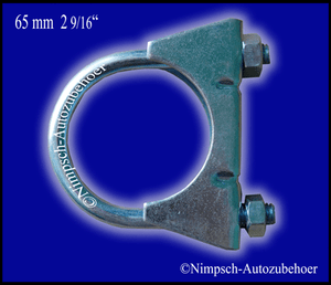 Auspuffschelle Bügelschelle Rohrschelle 65 mm M8 Neu
