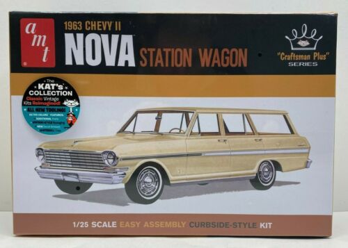 AMT 1//25 1963 Chevy II Nova Station Wagon  Model Kit  AMT1202-MINT