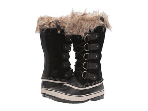 New Sorel Joan of Arctic NL 2429-010 Black Leather Waterproof Boots Women/'s NIB