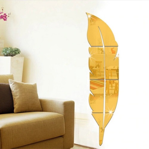 Diy Feather Plume 3D Mirror Wall Stickers For Living Room Art Home Decor Diy Feather Plume 3D Mirror Wall Stickers For Living Room Art Home Decor