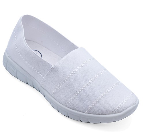 Girls Boys Kids Childrens White School Pumps Trainer Plimsoll Casual Shoes 10-3