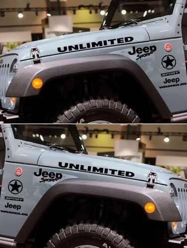 UNLIMITED,RUBICON #2 JEEP wrangler UNLIMITED hood set sticker decal CJ JK YJ