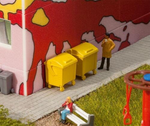 Faller 180913-1//87//h0 2 jaune poubelles-Neuf