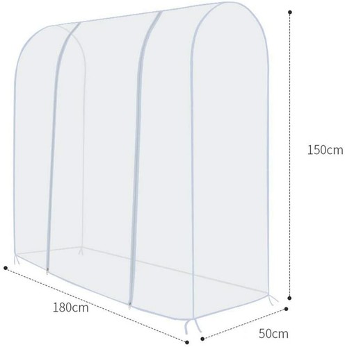 Ropa Funda para ropa 6 pies Fuerte riel con cremallera 71 /"x20/" x52 /"