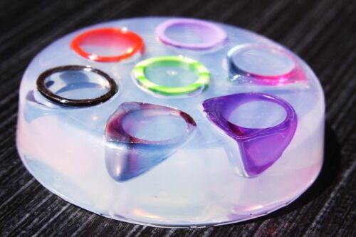 9 Clear silicone rings Molds 7pc size 6,5 Free USA shipping! 7,5 7 8 A01