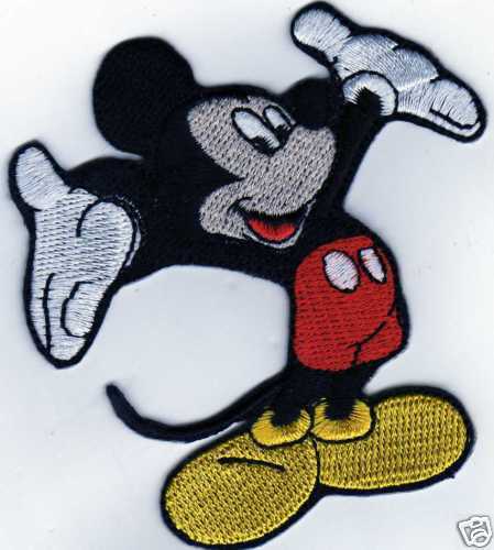 MICKEY MOUSE   IRON ON  PATCH BUY 2 GET 1 FREE = 3 of these