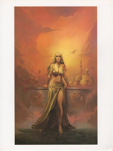 COLOR Art Plate Lithograph 1990 Vintage KEN KELLY /"NINA/" GORGEOUS GODDESS WOW