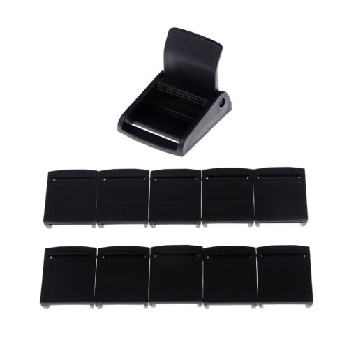 10Pcs 25mm Cam buckles plastic black toggle clip backpack straps webbing M/&R